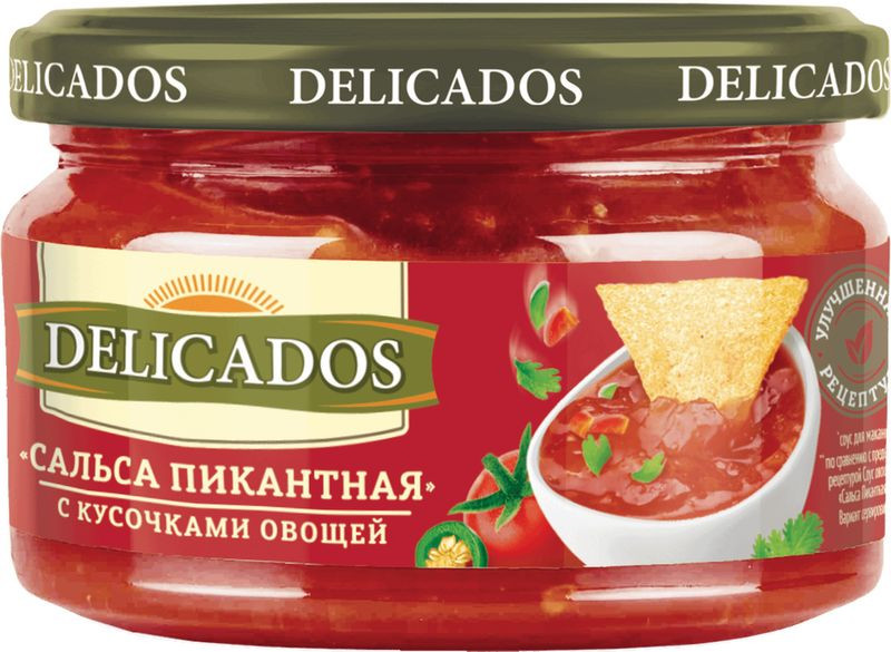 Изображение товара Соус овощной Delicados Сальса пикантная 200мл острый