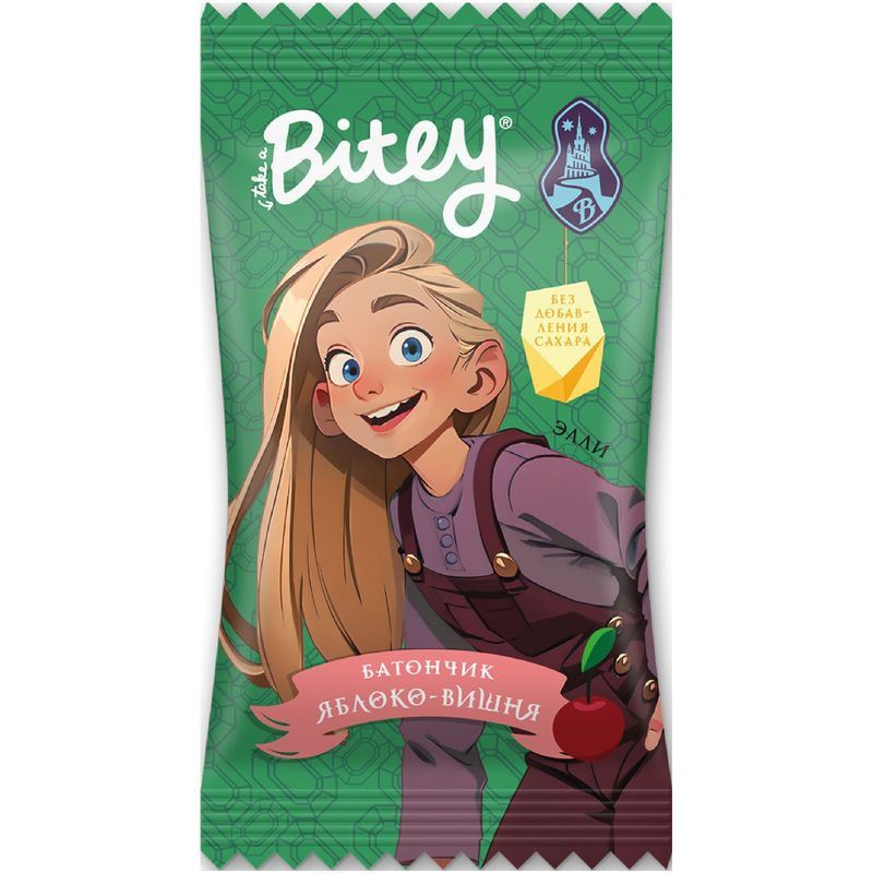 Изображение товара Батончик Take a Bite Bitey без глютена яблоко-вишня 25г натуральный и полезный продукт