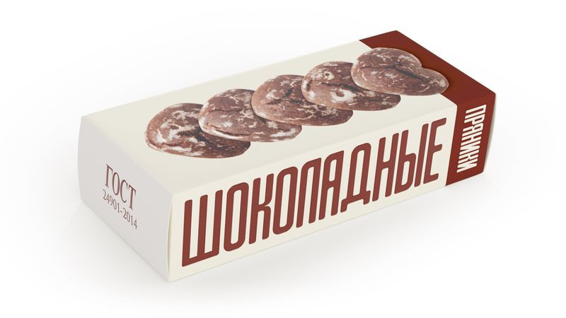 Изображение товара Шоколадные пряники Полёт 250 г - вкусное натуральное лакомство для всей семьи