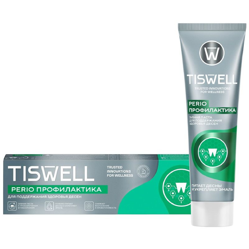 Изображение товара Зубная паста Tiswell с троксерутином и гиалуроном для здоровья десен 110г