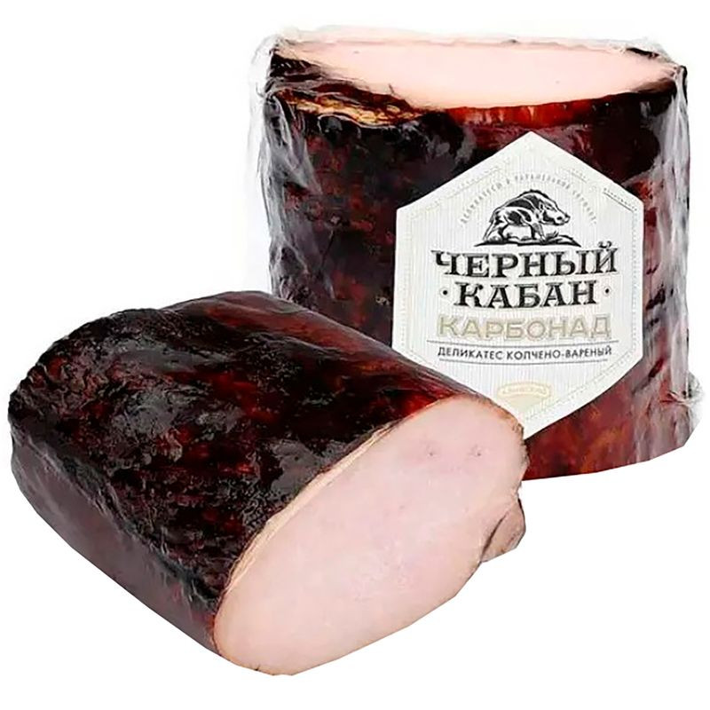 Изображение товара Карбонад Клинский Чёрный кабан варёно-копчёное из свинины 210 ккал 30 дней