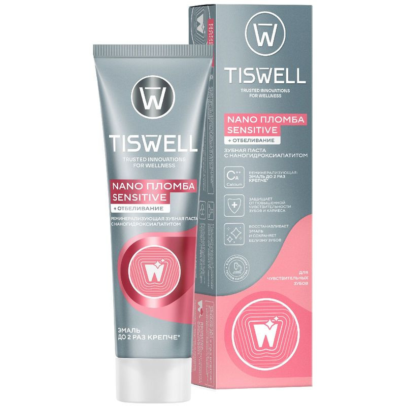 Изображение товара Зубная паста Tiswell реминерализующая 110г с наногидроксиапатитом