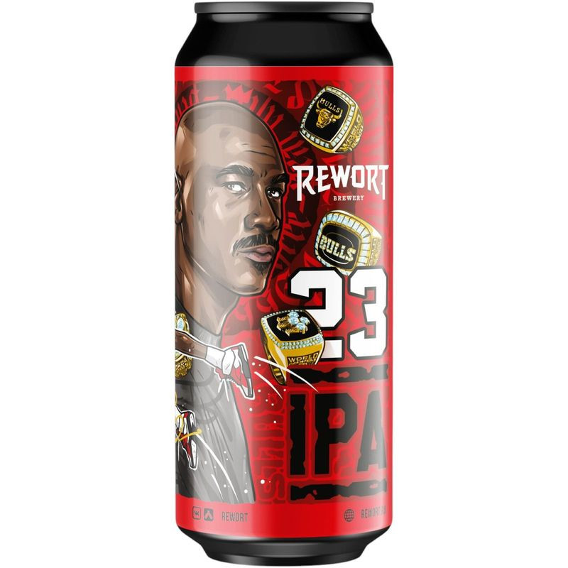 Изображение товара Пиво Rewort Michael J светлое 6.9% 450мл - освежающий напиток для настоящих ценителей