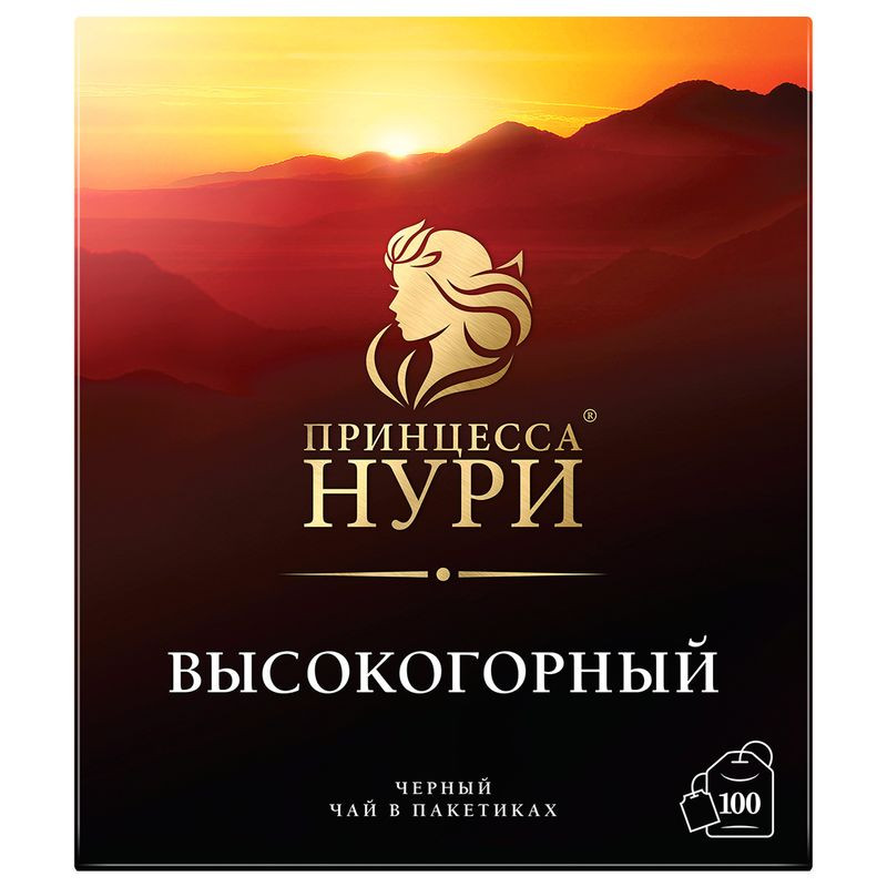 Изображение товара Чай Принцесса Нури Высокогорный чёрный в пакетиках 100х2г Россия