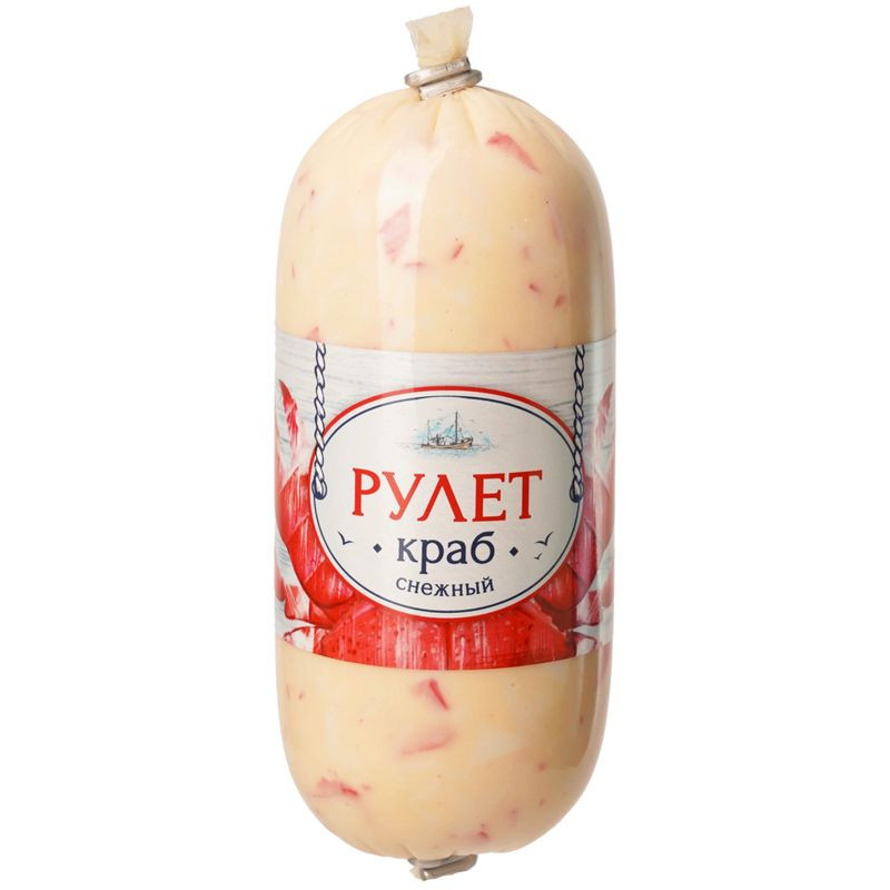 Изображение товара Рулет Европром Снежный Краб пастеризованный из фарша рыбного сурими 350 г Россия