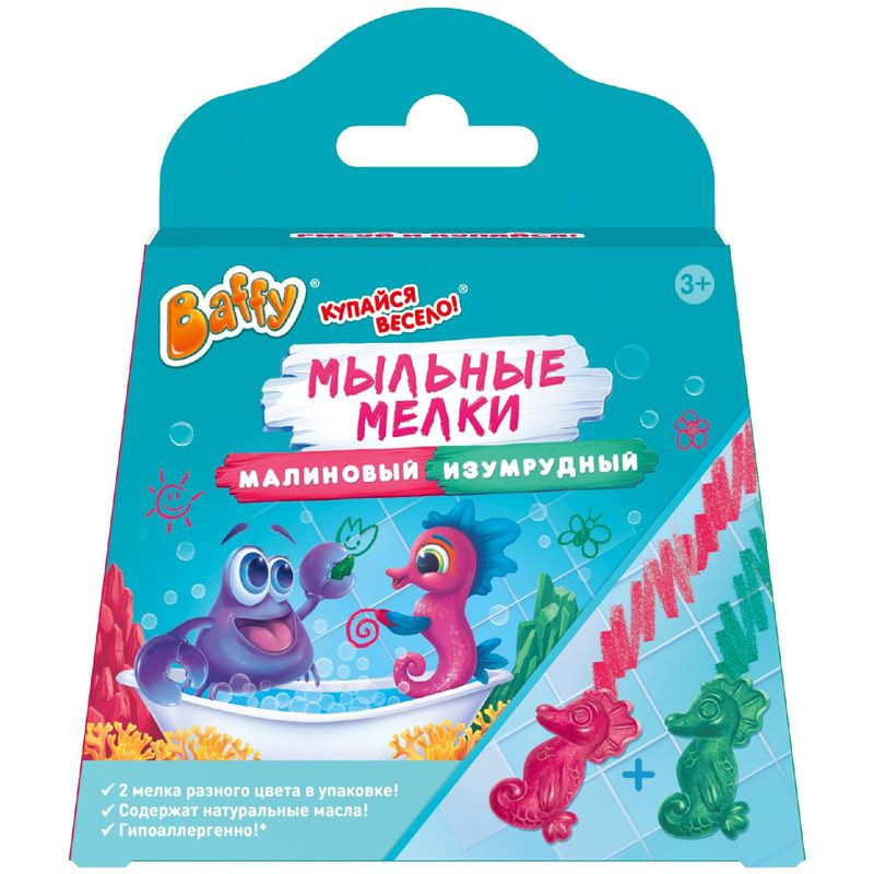 Изображение товара Мелок Baffy мыльный детский 2х12г безопасное средство для купания малышей