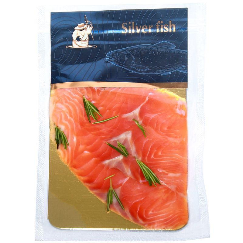 Изображение товара Форель Silver Fish слабосолёная с розмарином 120 г рыбный деликатес