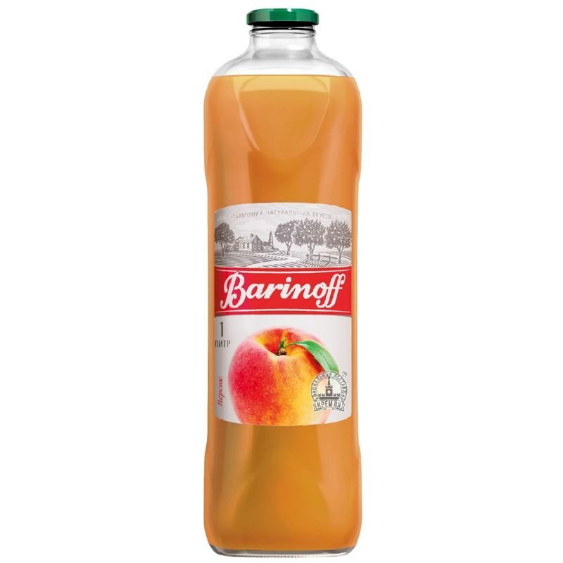 Изображение товара Нектар персиковый с мякотью Barinoff 1л натуральный напиток Россия