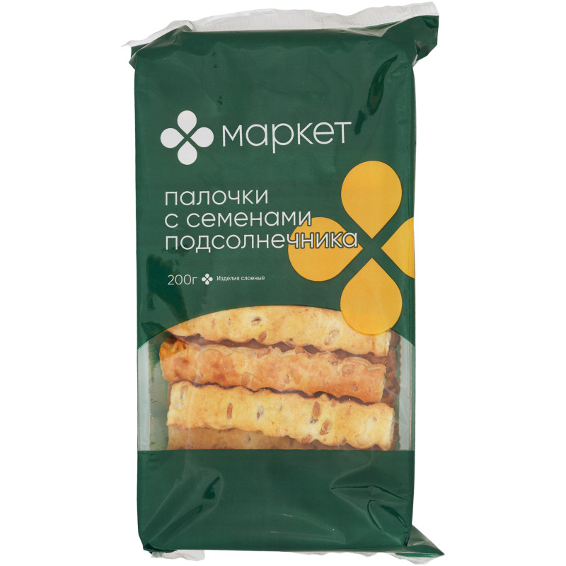 Изображение товара Палочки слоёные с семенами подсолнечника Маркет, 200г