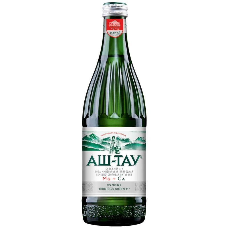 Изображение товара Минеральная газированная вода Аш-Тау 500 мл натрий кальций магний с гидрокарбонатом