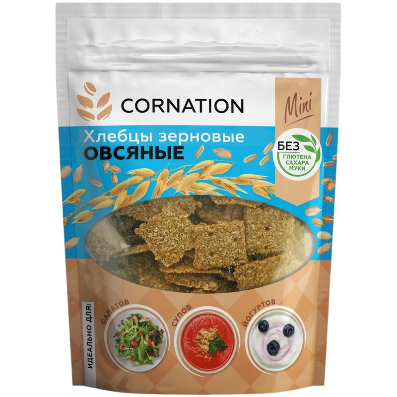 Изображение товара Хлебцы Cornation Зерновые овсяные 150г натуральный продукт полезное питание