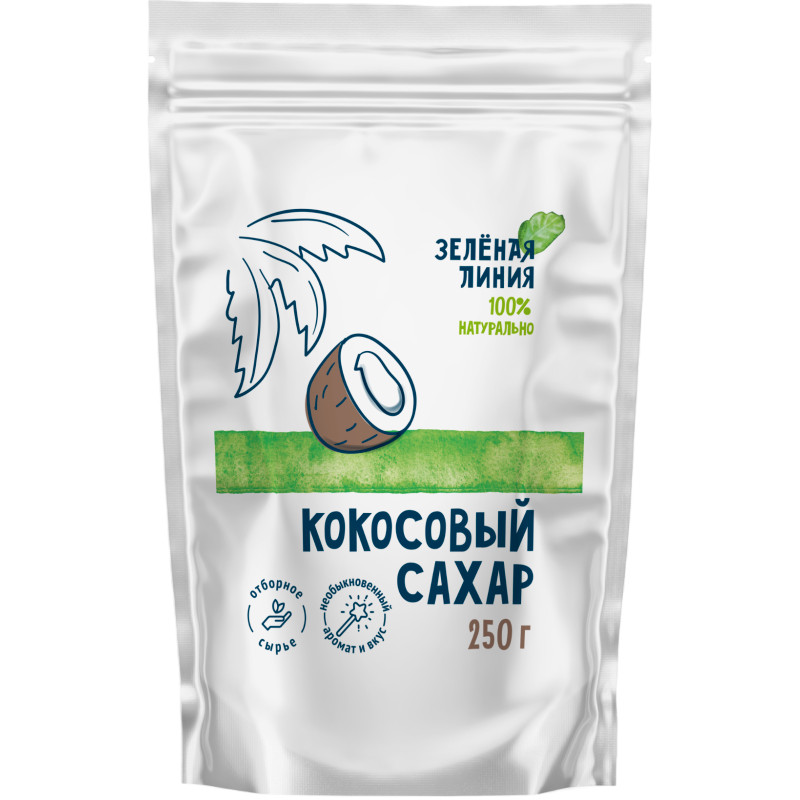 Изображение товара Сахар кокосовый Зелёная Линия, 250г