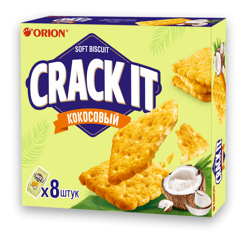 Изображение товара Печенье Orion Crack-it Coconut затяжное, 144г