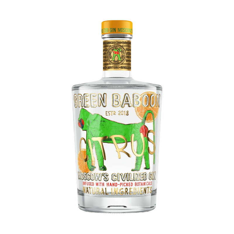 Изображение товара Джин Green Baboon Citrus 40%, 700мл