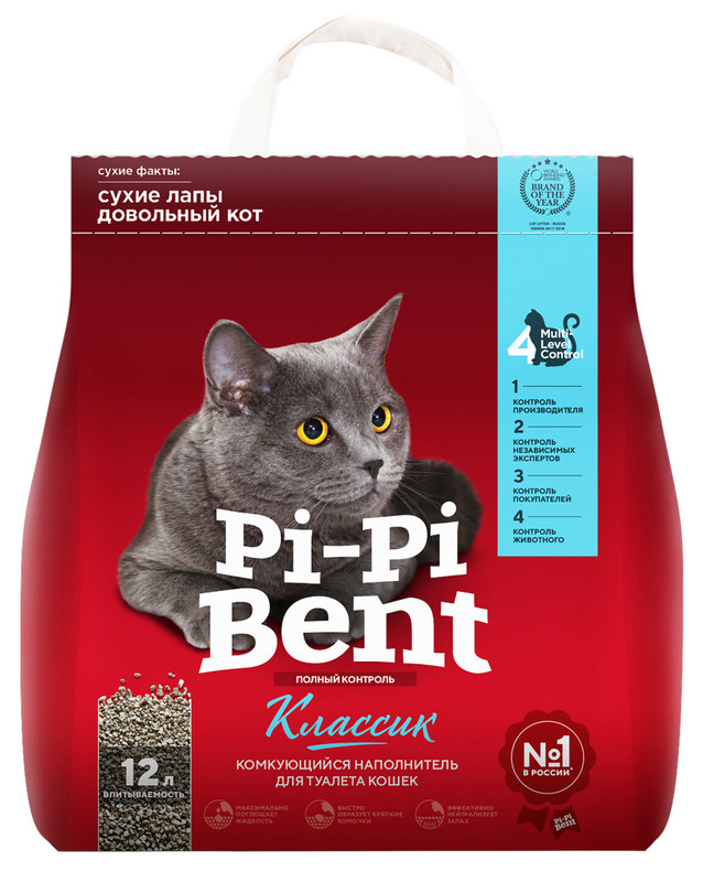 Изображение товара Наполнитель Pi-Pi Bent комкующийся, 5кг