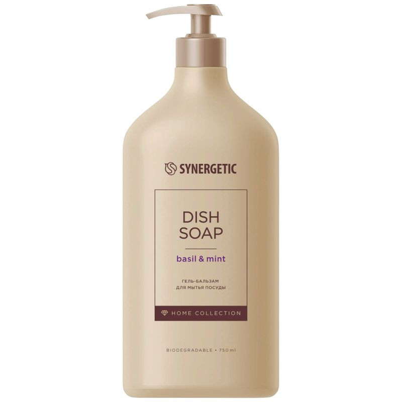 Изображение товара Биоразлагаемый гель-бальзам Synergetic Базилик и свежая мята 750 мл
