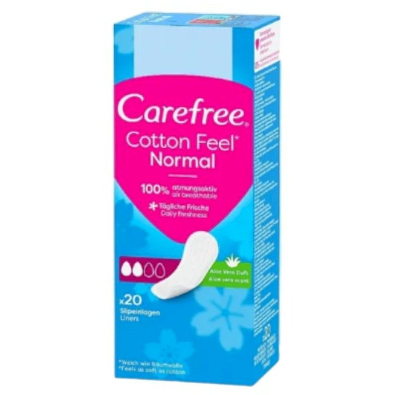 Изображение товара Прокладки Carefree Cotton Feel Aloe женские ежедневные 20 шт Итальянское качество