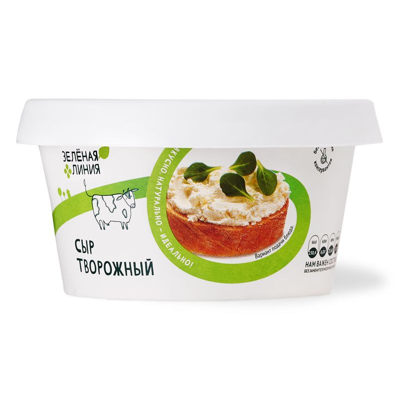 Изображение товара Сыр творожный 60% Зелёная Линия, 140г