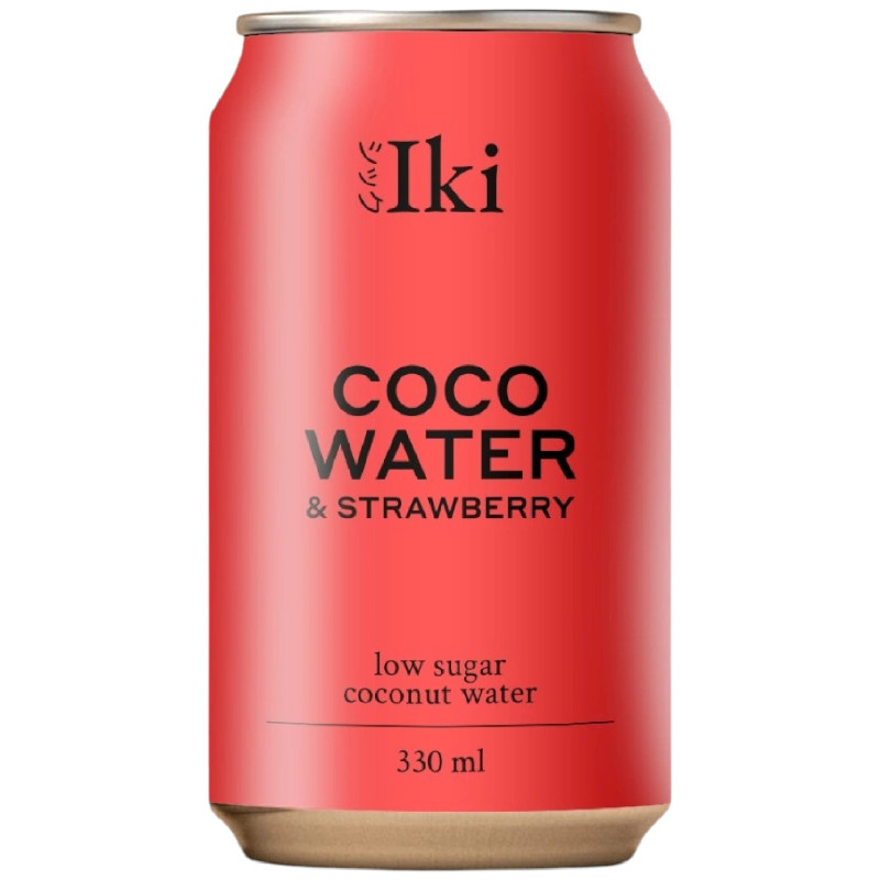 Изображение товара Вода Iki кокосовая с соком клубники, 330мл