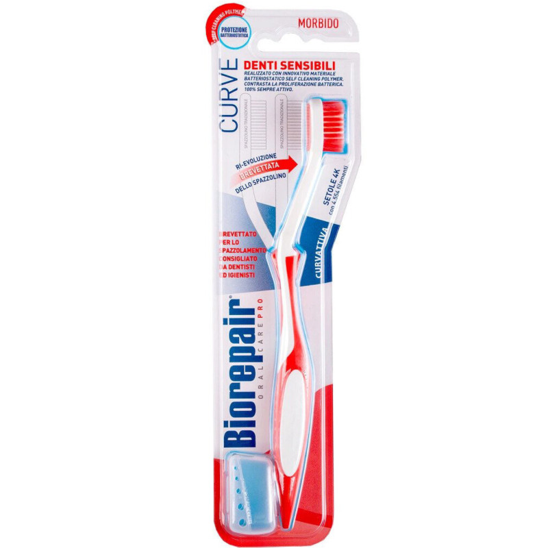 Изображение товара Зубная щетка Biorepair  Curve Denti Sensibili изогнутая для чувствительных зубов