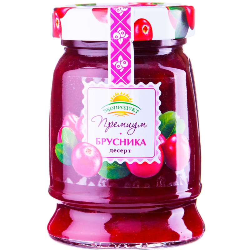 Изображение товара Десерт Экопродукт Премиум брусника, 330г