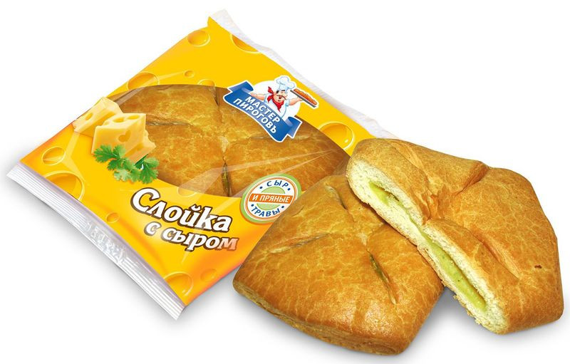 Изображение товара Слойка Мастер Пироговъ с сыром 70 г свежая вкусная выпечка