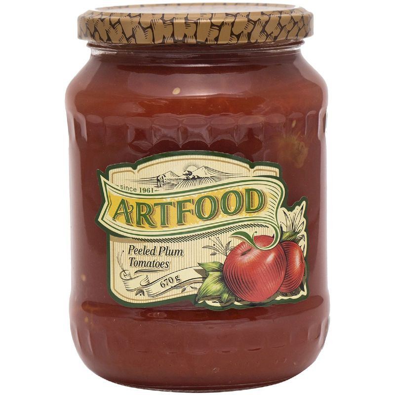Изображение товара Томаты Artfood очищенные в собственном соку 670 г натуральный вкус и качество