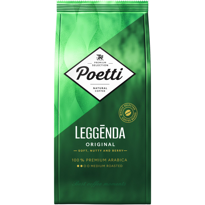 Изображение товара Кофе Poetti Leggenda Original натуральный жареный в зёрнах, 1кг