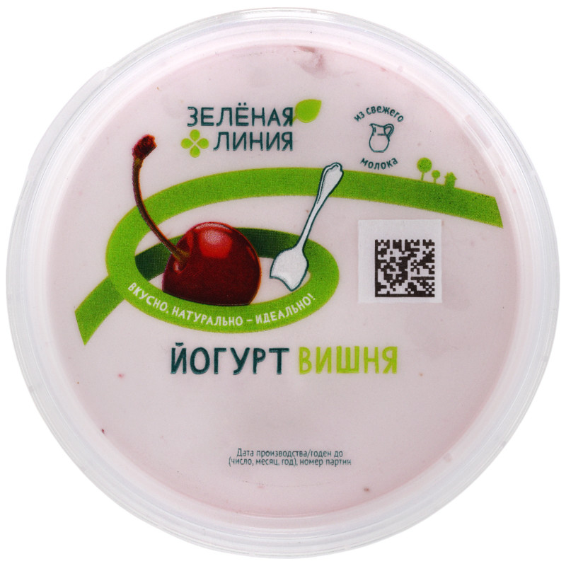 Изображение товара Йогурт вишня 2.8% Зелёная Линия, 315г