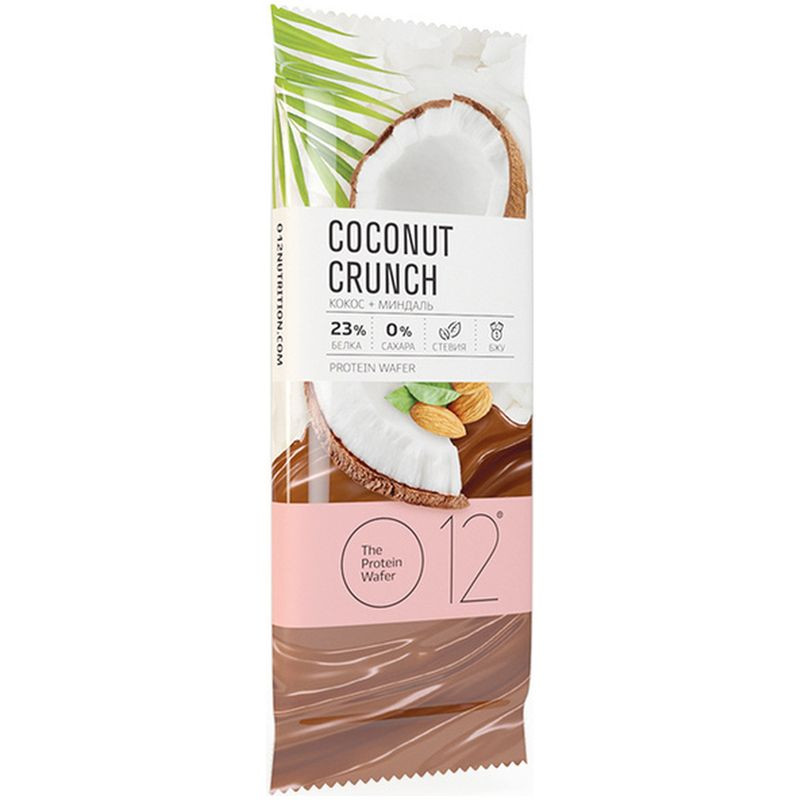 Изображение товара Вафельный батончик О12 с кокосом и миндалем 50г Россия