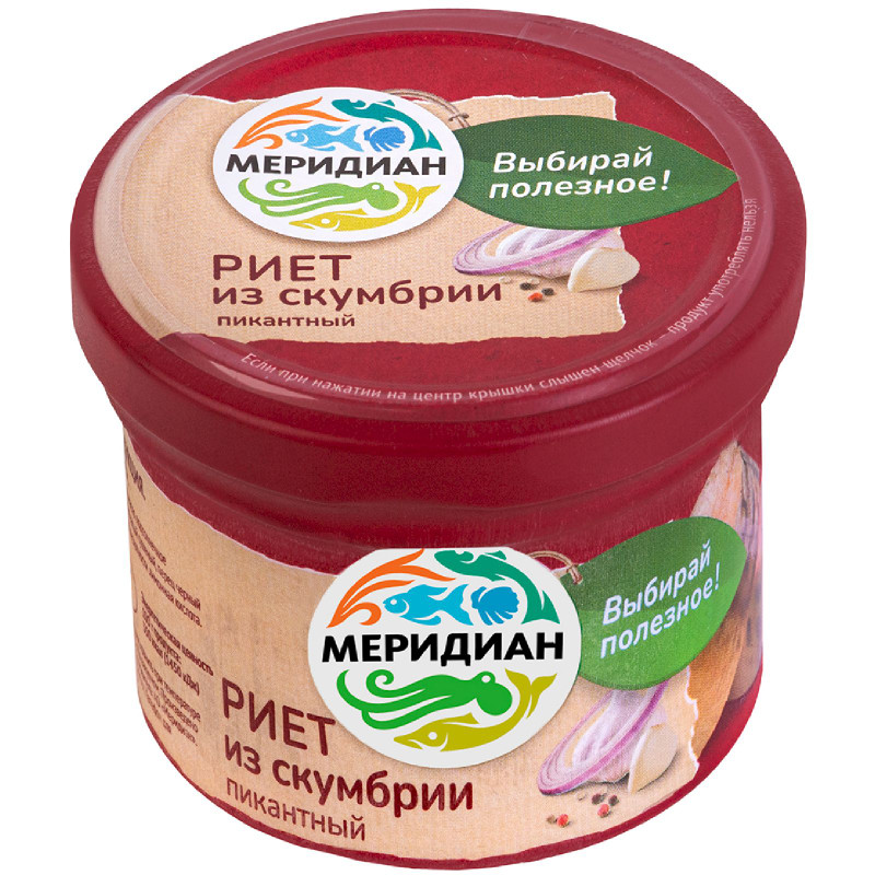 Изображение товара Риет Меридиан пикантный из скумбрии, 100г