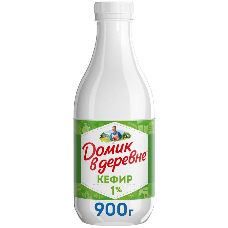 Изображение товара Кефир Домик в деревне 1% 900г натуральный молочный продукт