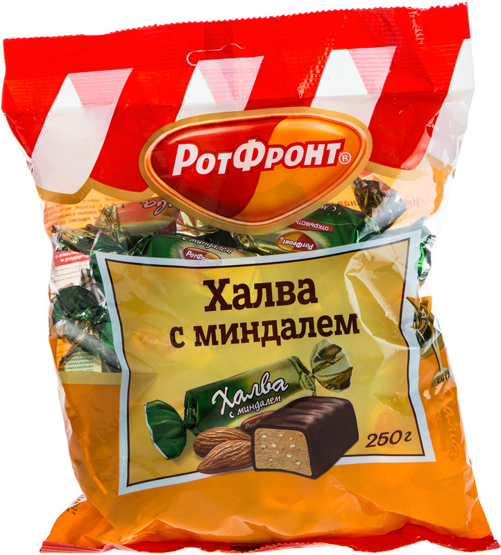 Изображение товара Халва Рот Фронт с миндалём, 250г