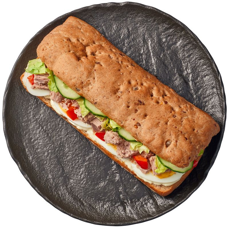 Изображение товара Панини с тунцом, запеченным перцем и яйцом Перекрёсток Select 220г