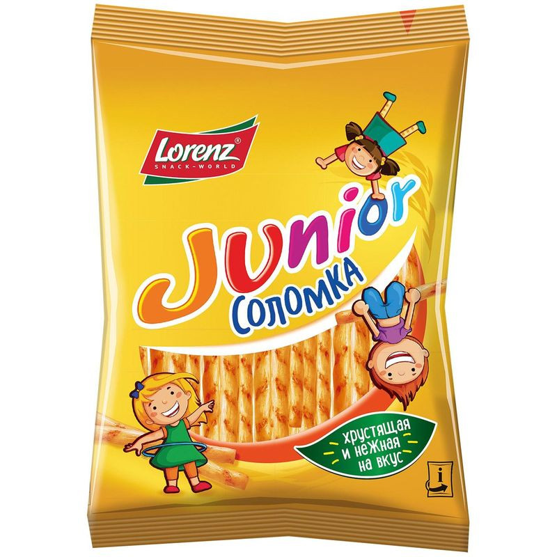 Изображение товара Соломка Lorenz Junior соленая пшеничная хрустящая закуска 60г