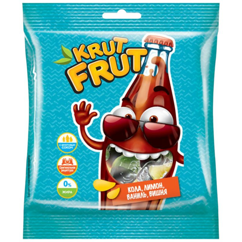 Изображение товара Мармелад KRUT FRUT Веселая бутылочка жевательный 70г