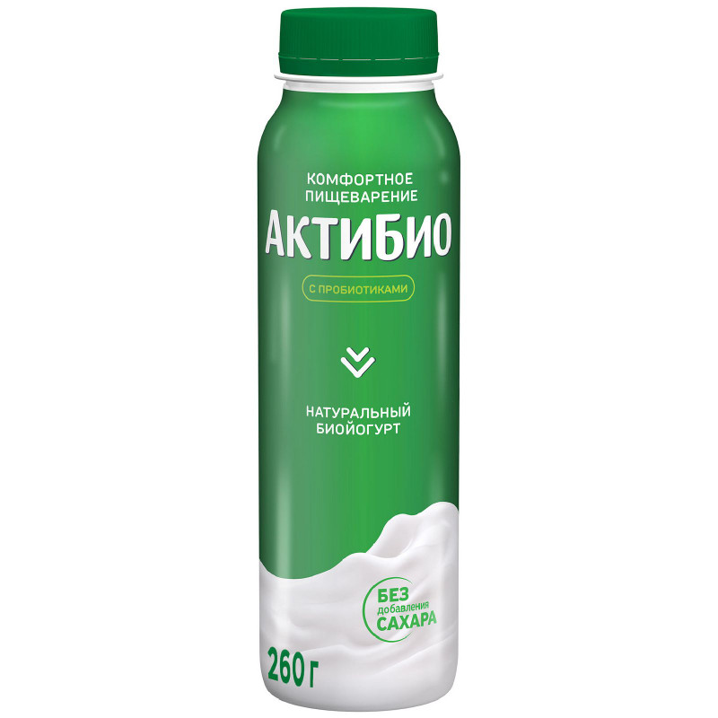 Изображение товара Биойогурт Актибио обогащенный бифидобактериями 1.8%, 260г