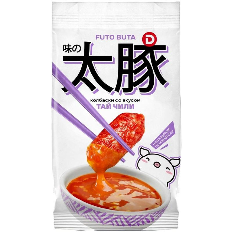 Изображение товара Колбаски Дымов со вкусом Тай Чили сырокопченые 50г острые мясные закуски