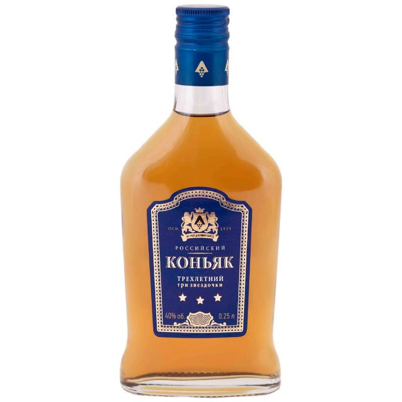 Изображение товара Коньяк Три звёздочки 3 летний 40% 250 мл Россия