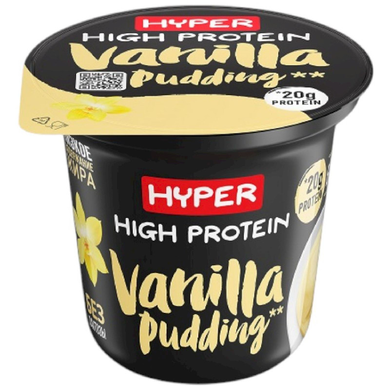 Изображение товара Высокопротеиновый пудинг Hyper High Protein со вкусом ванили 1.5%, 200г