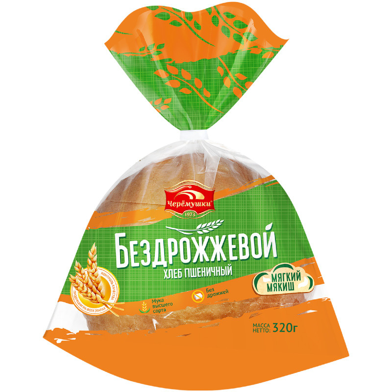 Изображение товара Хлеб Черемушки бездрожжевой нарезка, 320г