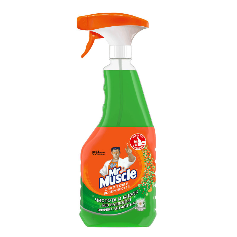 Изображение товара Средство чистящее Mr. Muscle Утренняя Роса для мытья стекол и поверхностей, 530мл