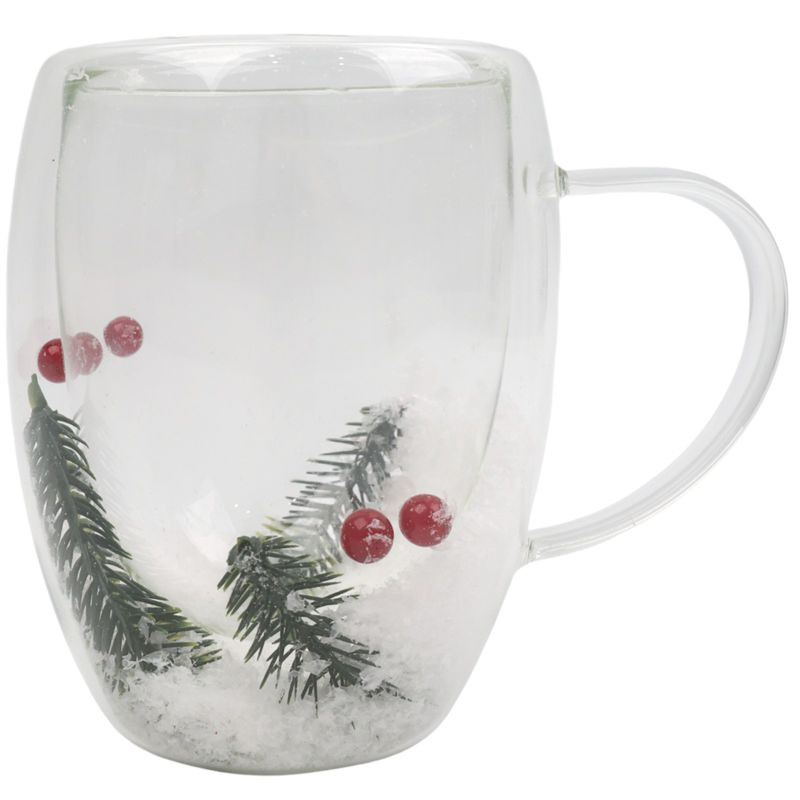 Изображение товара Кружка стеклянная объемом 300 мл для горячих и холодных напитков