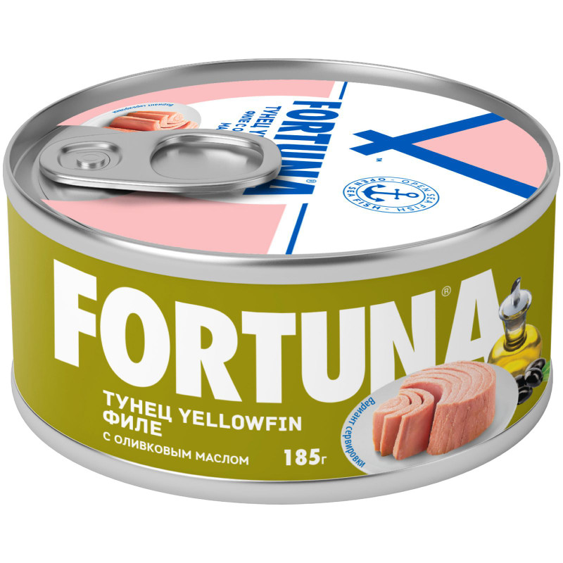 Изображение товара Тунец Fortuna Yellowfin в оливковом масле, 185г