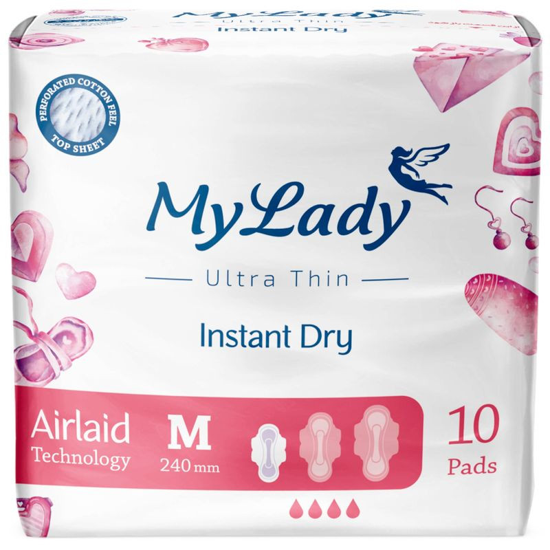 Изображение товара Проладки My Lady Instant Dry ультратонкие М 10шт - надежная женская гигиена