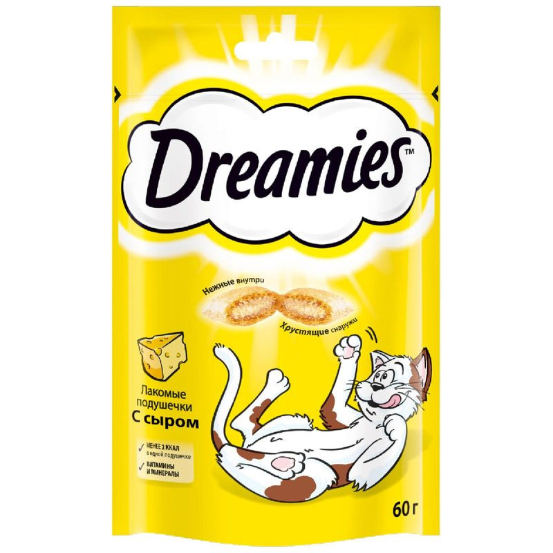 Изображение товара Лакомство Dreamies для кошек подушечки с сыром 60г