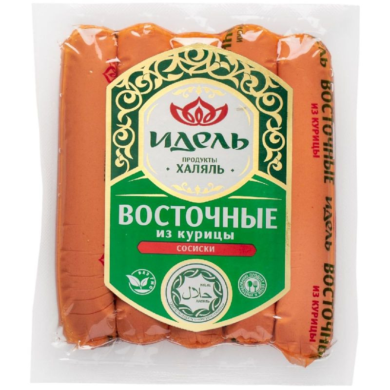 Изображение товара Вареные сосиски Идель Восточные из Курицы, халяль 300 г