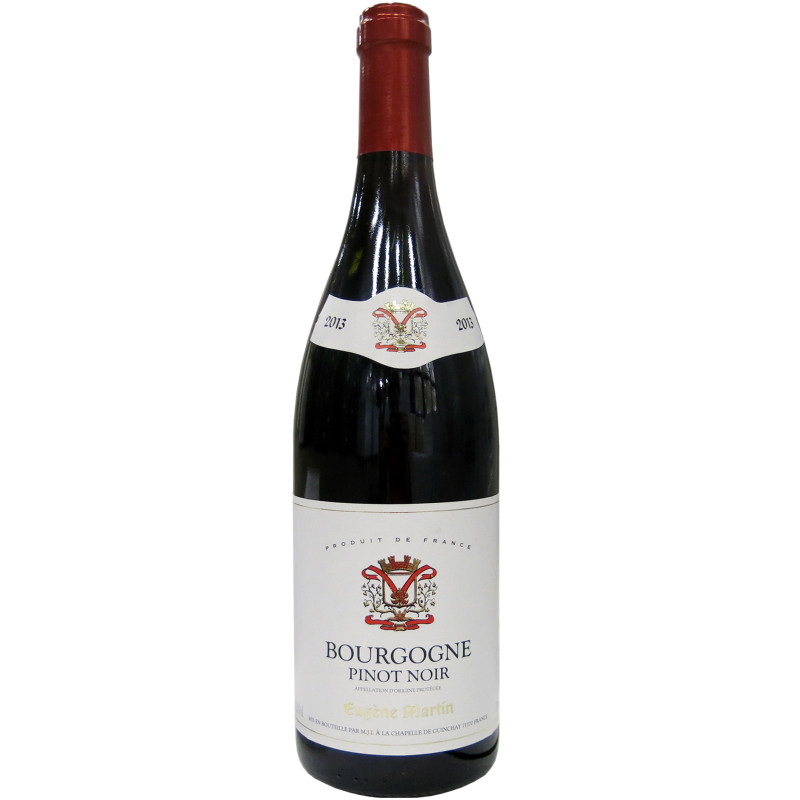 Изображение товара Вино Eugene Martin Bourgogne AOC Pinot Noir красное сухое 12.5% 700мл