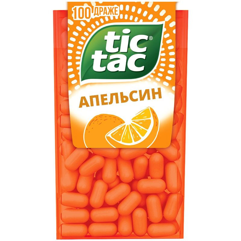 Изображение товара Драже Tic Tac со вкусом апельсина 49г освежающий фруктовый перекус