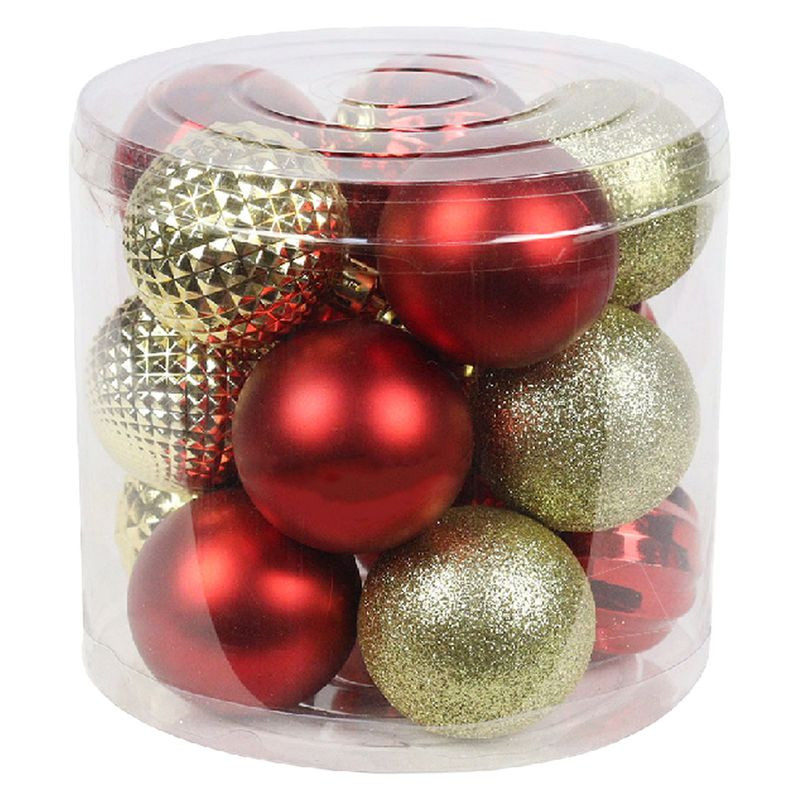 Изображение товара Набор ёлочных шаров Маркет, 15 штук для новогоднего декора